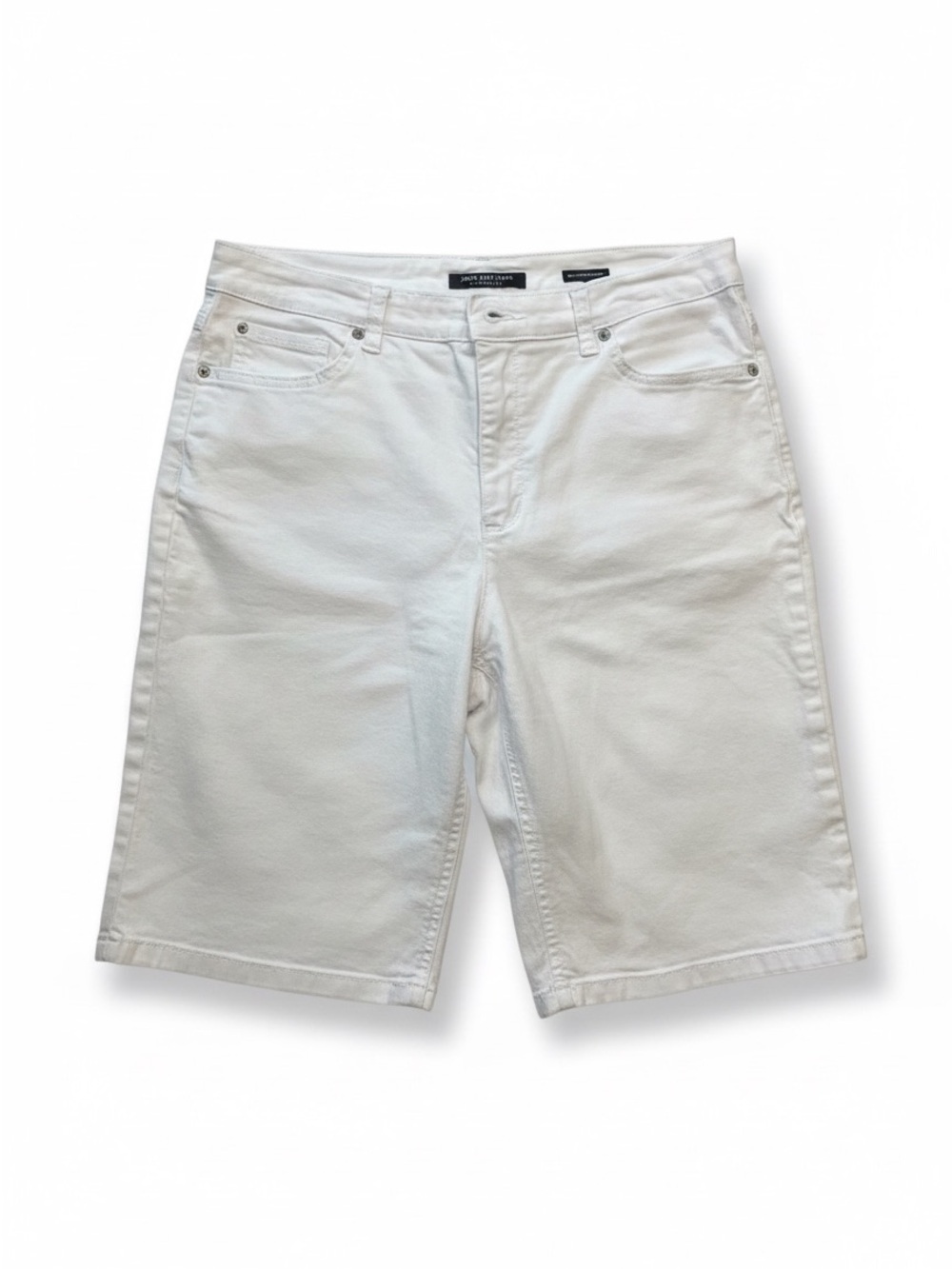 Jones New York Bright White High Rise Bermuda Short, Stretch, 5 Pocket Style